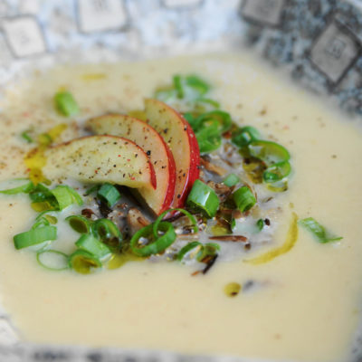 Celery Root Apple Wild Rice Soup
