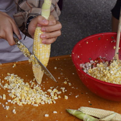 Corn, Tomato, Mint Salsa