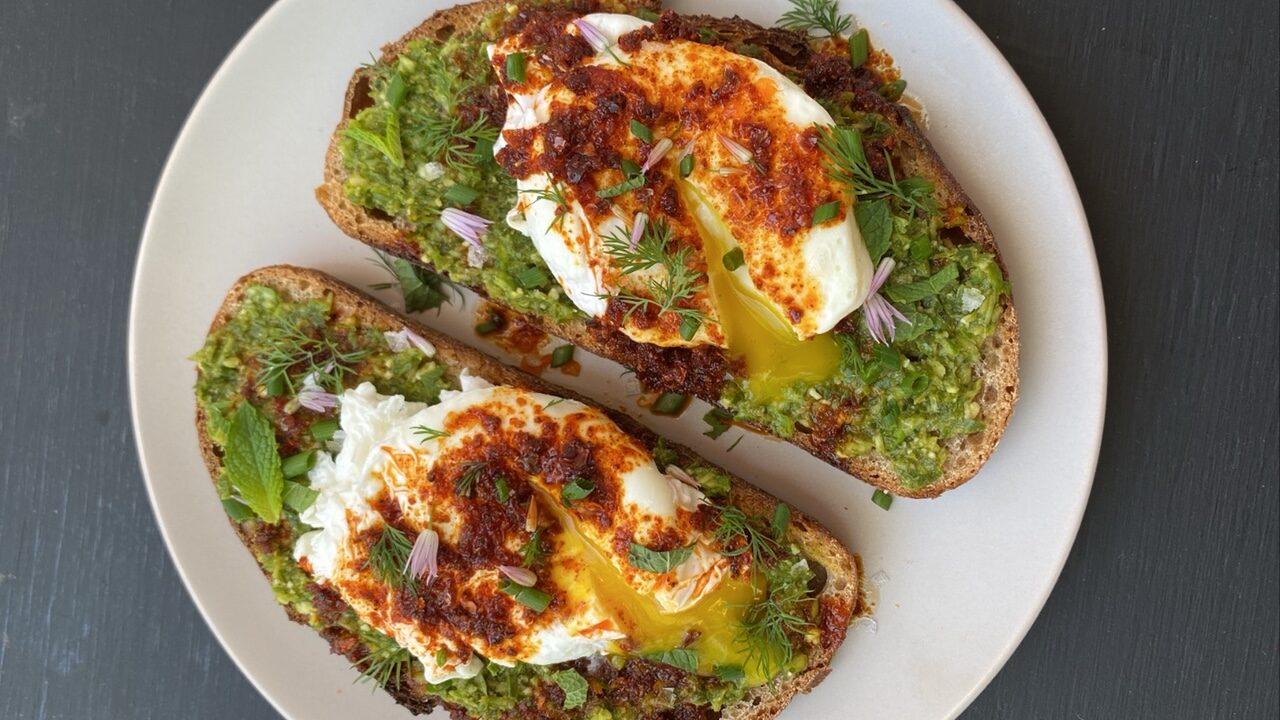 Garlic Scape Pesto Toast - Mill City Farmers Market
