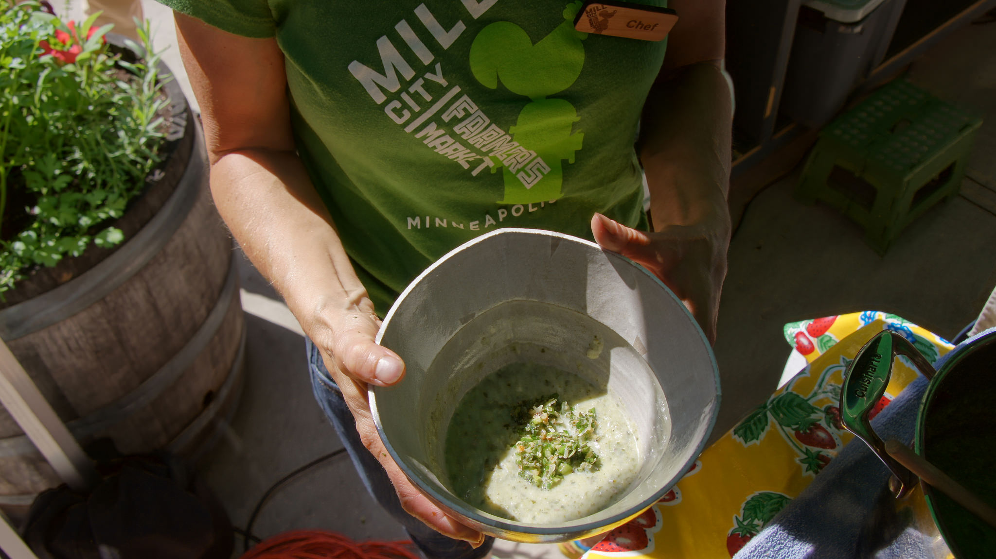 Greens Soup with Pesto Garnish - Mill City Farmers Market