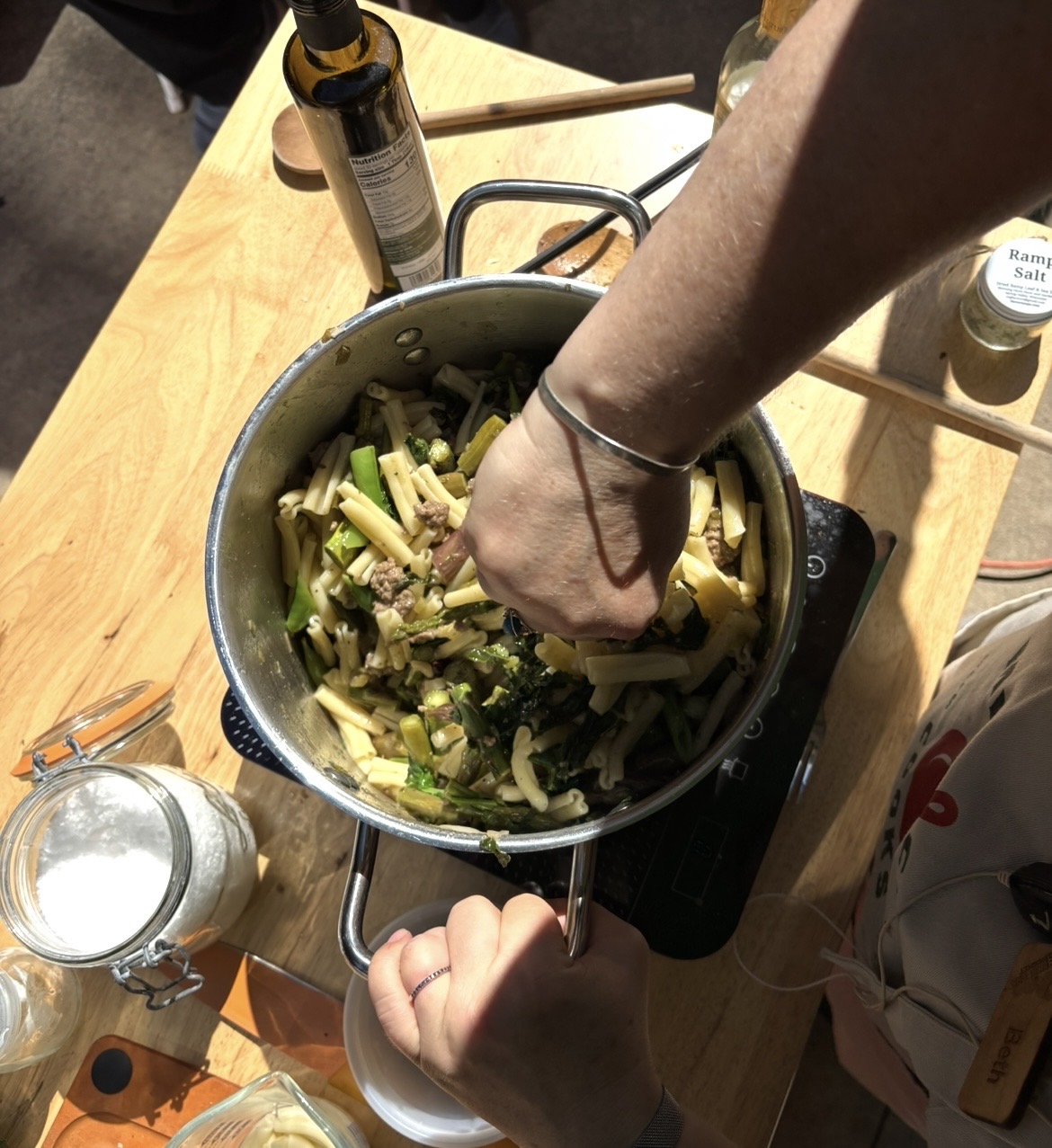 Lamb and Spring Vegetable Pasta with Mint Skyr - Mill City Farmers Market