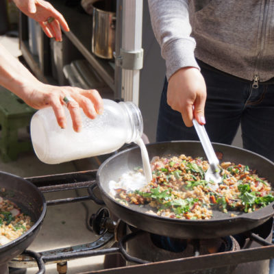 Spring Onion and Spinach Risotto