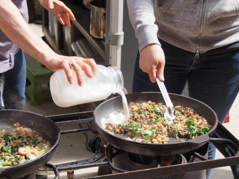 Spring Onion and Spinach Risotto