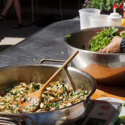 Wild Rice Salad on cart
